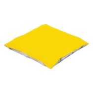Coussin carré gris et jaune