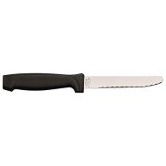 Couteau à steak en inox avec une lame microdentée arrondie 20 cm
