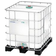 Cuve 1000L de transport antistatique Cuve + palette métal