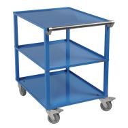 Desserte 572 x 733 x Ht 760, 3 plateaux Bleu 5012