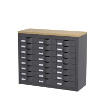 Desserte classement top finition bois - Paperflow