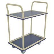 Desserte tôle 2 plateaux et tapis caoutchouc - Capacité 200kg - FIMM