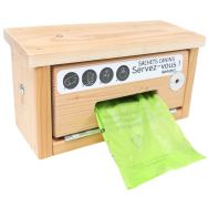 Distributeur de sachets canin en rouleau - bois