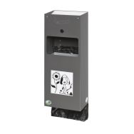Distributeur sacs hygiène canine DS4 - cendrier et seau - mica de fer
