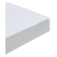 Drap housse 140 x 200 cm polyester/coton blanc