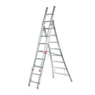 Échelle 3 éléments / 3 x 8, pieds évasés, transformable