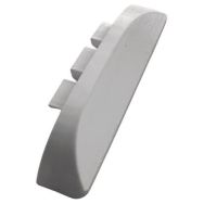 Embout pour lisse murale alveolée larg.120 mm gris clair-Wattelez
