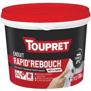 Enduit rebouchage pate rapide gris pour intérieur extérieur