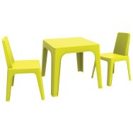 Ensemble JULIETA maternelle T2 - 1 table 2 chaises polypro - Garbar