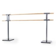 Ensemble de 2 poteaux de danse double avec roulettes et 2 barres de 2m