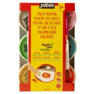 Ensemble de 6 pots de 100 ml de gouache aux doigts Pebeo nacrée