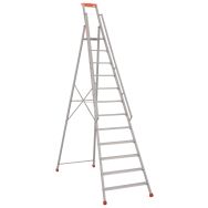 Escabeau Pro 300 - Avec rampes, Nb de marches (plate-forme incluse) : 12