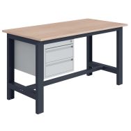 Etabli Mh40 plateau hêtre multiplis tiroirs Anthracite 7016 - Sofame