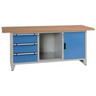 Etabli compact 3 tiroirs, 1 niche, 1 porte - Thurmetall