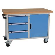 Etabli compact mobile 3 tiroirs 1 porte - Thurmetall
