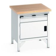 Etabli en hêtre Cubio - 1 porte - 1 tiroir - L750mm - Bott