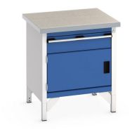 Etabli en linoléum Cubio - 1 porte - 1 tiroir - L750mm - Bott