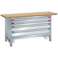 Établi mobile XXL 150x70x84 cm multiplex - Thurmetall