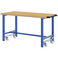 Etabli mobile multiplex 200 x 84 x 98 cm et unité mobile bleu pigeon