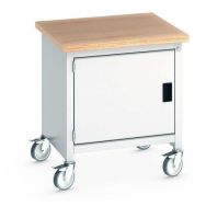 Etabli roulant monobloc Cubio - plateau hêtre 1 porte - Bott