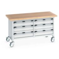 Établi roulant monobloc avec tiroirs_Bott
