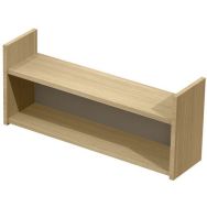 Etagère murale 2 tablettes longueur 80 cm coloris Chêne/Taupe