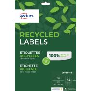 Étiquette recyclée blanche - Laser ou jet d'encre - Avery