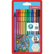 Etui 12 feutres Pen 68 Stabilo