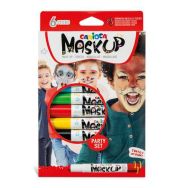 Etui 6 sticks peinture visage couleurs festives Maskup