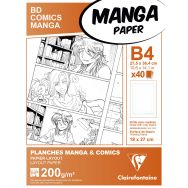 Etui Manga Planches 200g grille simple - Clairefontaine