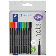 Etui carton 12 feutres triplus® fineliner 334 assortis