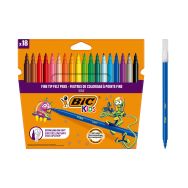 Etui carton 18 feutres Bic Kids Visa pointe fine 880