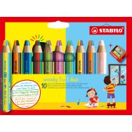 Etui de 10 crayons multi-talents STABILO woody 3 in 1 duo