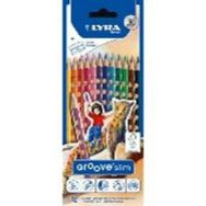 Etui de 12 crayons couleurs Groove Slim triangulaire
