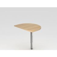 Extension de bureau demi-cercle série R-60x80cm-Chêne-Argent