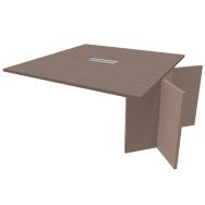 Extension table ovale Quatuor trappe boitier électrique Manutan