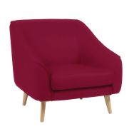 Fauteuil AYA enduit PVC non feu M1 pied bois - GGI
