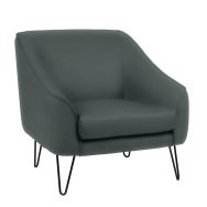 Fauteuil AYA enduit PVC non feu M1 pied métal - GGI