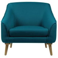 Fauteuil AYA tissu chiné non feu M1 pied bois - GGI