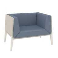 Fauteuil Accord pied métal enduit PVC - Quadrifoglio