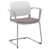 Fauteuil Adio accoud. polypro. assise tissu non feu piét. luge - Sokoa