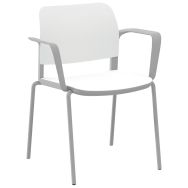 Fauteuil Adio accoudoirs polypropylène 4 pieds - Sokoa
