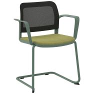 Fauteuil Adio dos. résille assise tissu non feu piét. luge - Sokoa
