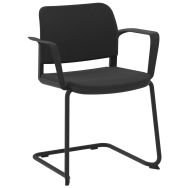 Fauteuil Adio dossier et assise tissu non feu piétement Luge - Sokoa