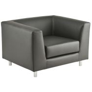 Fauteuil Florin cuir noir - Manutan Expert