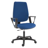 Fauteuil Kiwi accoudoirs fixes tissu M1 Bleu