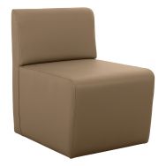 Fauteuil Leaf 1 place tissu simili cuir - Spouf