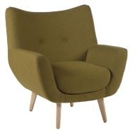 Fauteuil Luzy pieds bois tissu M1 - GGI