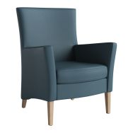 Fauteuil Manhattan dossier bas tissu enduit vinyl Valencia - Mobitec