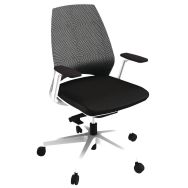 Fauteuil Oxygen dossier résille accoudoirs piètement - Quadrifoglio